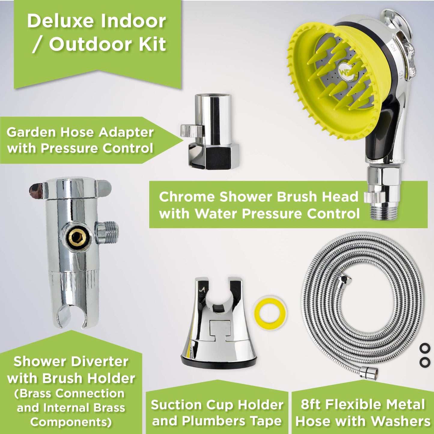 Indoor & Outdoor Dog Wash Shower Kit