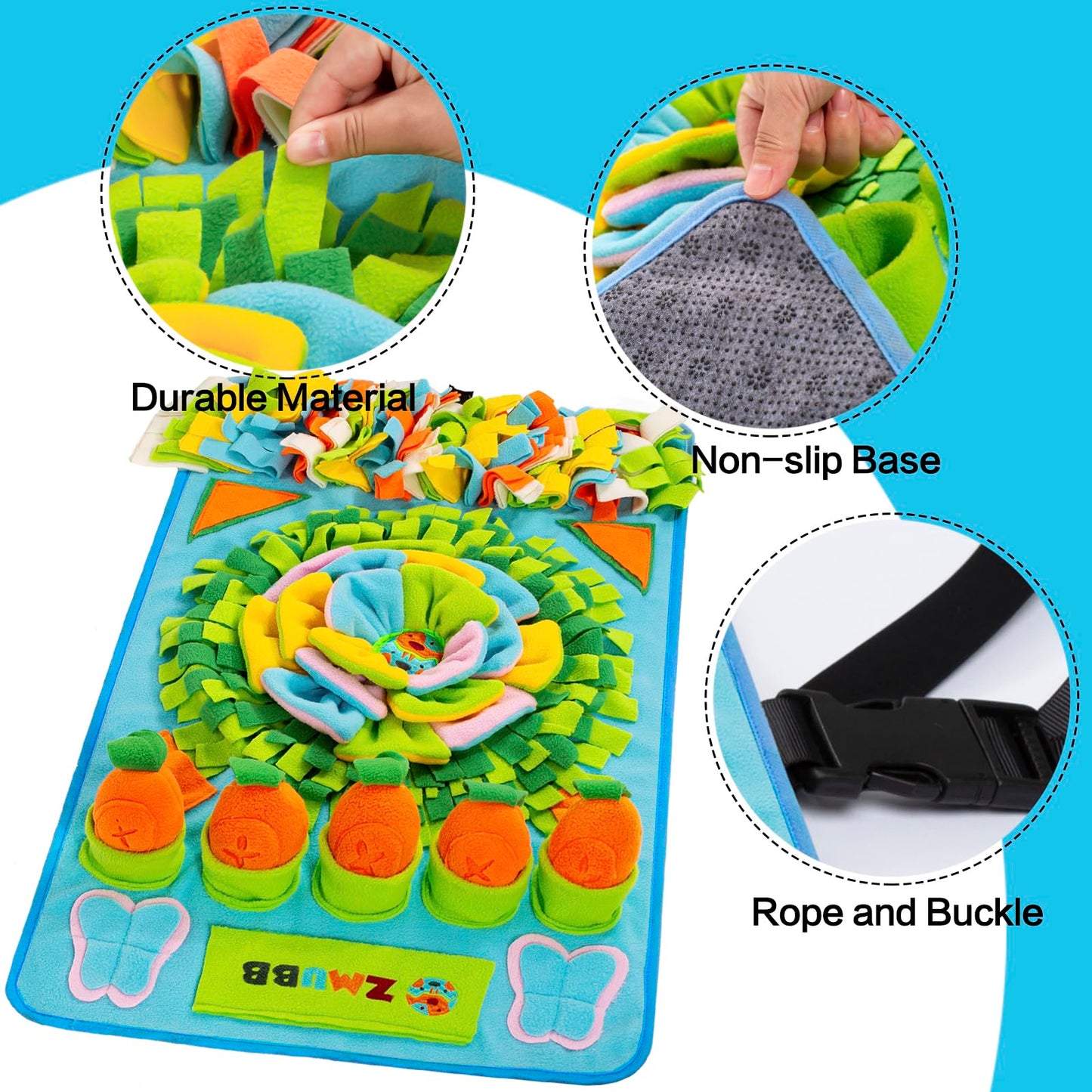 Interactive Snuffle Mat for Dogs and Foraging Fun