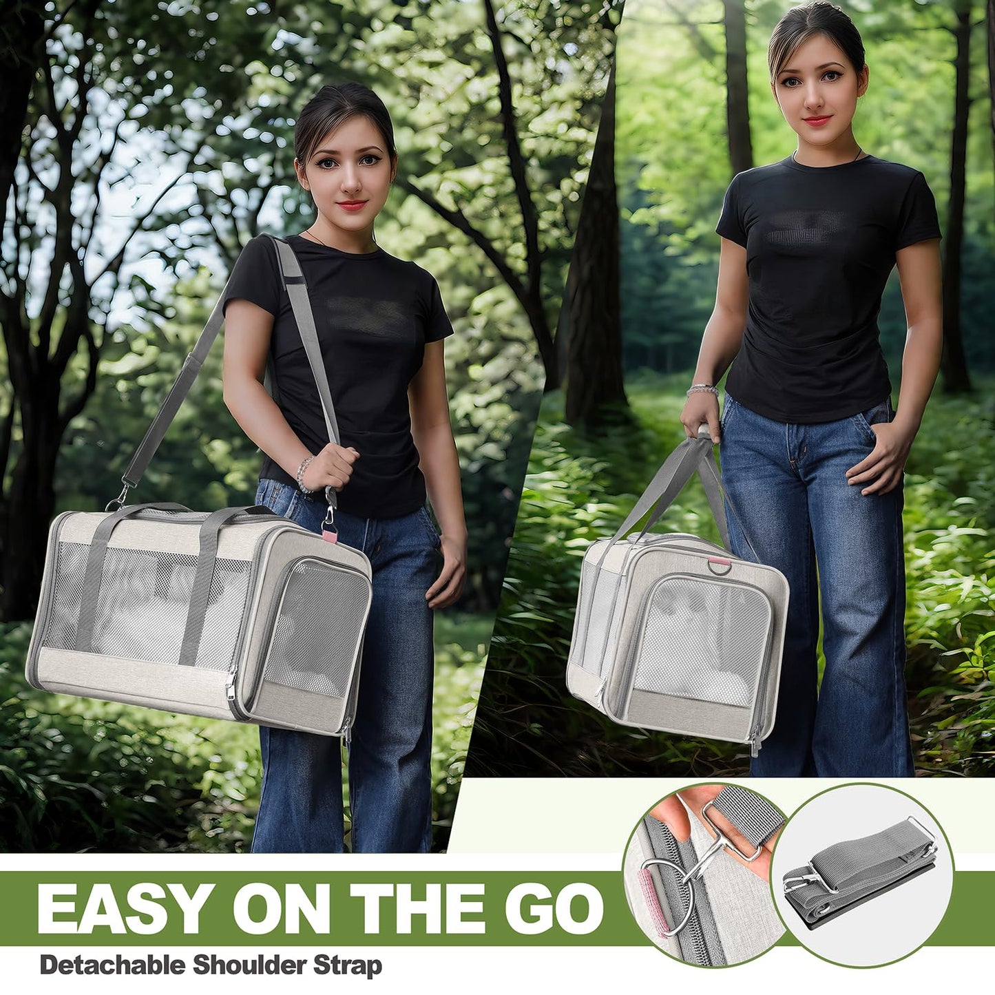 Soft Sided Top Load Pet Carrier for Cats & Small Dogs