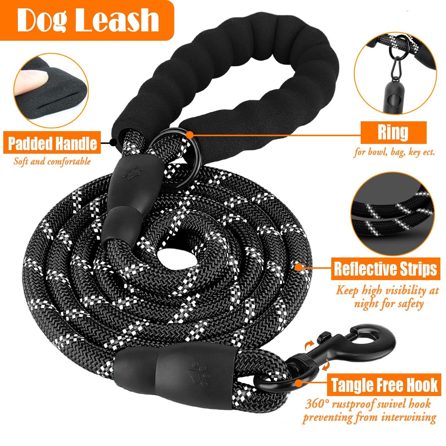 No Pull Dog Harness Set with Leash and Collar