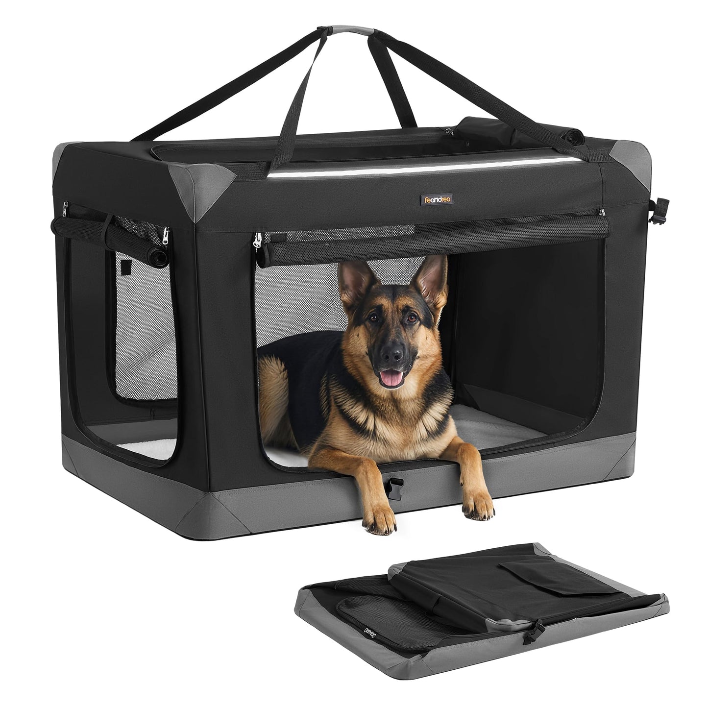 Collapsible Fabric Dog Crate for Travel & Indoor Use