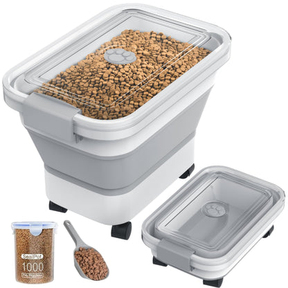 Collapsible Airtight Pet Food Storage Container Set