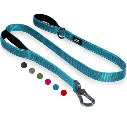 Reflective Dual Handle Dog Leash for Walking Control