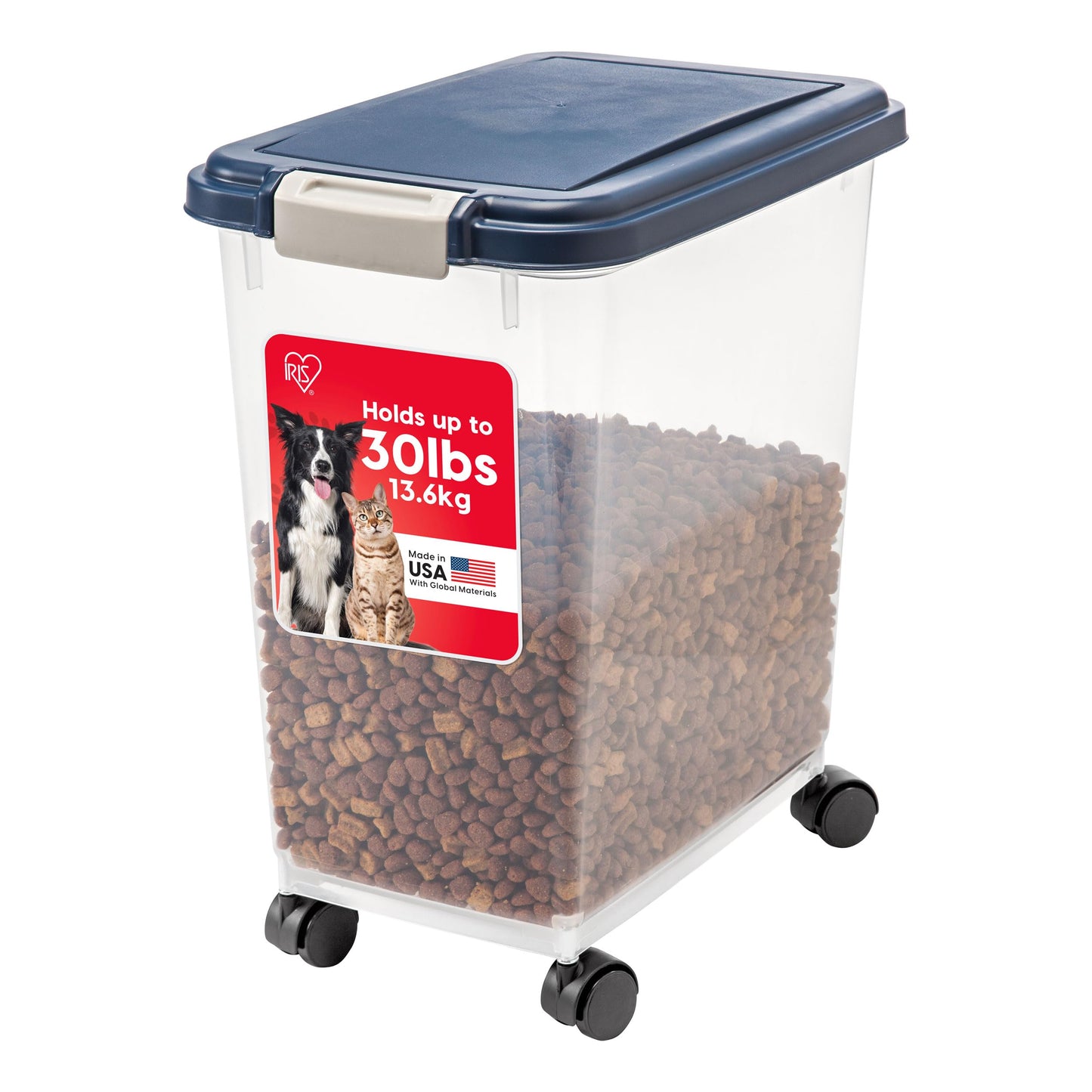 IRIS USA Airtight Pet Food Storage Container with Wheels
