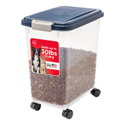 IRIS USA Airtight Pet Food Storage Container with Wheels