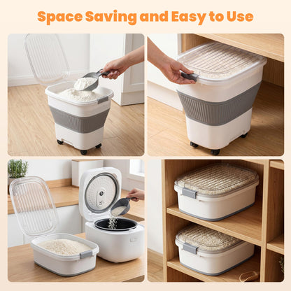 Airtight Pet Food Storage Container with Wheels