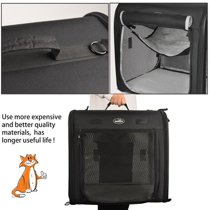 Portable Double Pet Carrier for Cats & Small Dogs