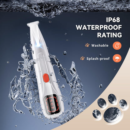Waterproof Dog Paw Trimmer with LED Light