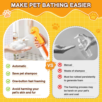 Electric Foaming Pet Bath Soap Dispenser for Grooming