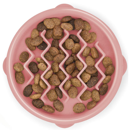 Stainless Steel Slow Feeder Dog Bowl with Puzzle Maze