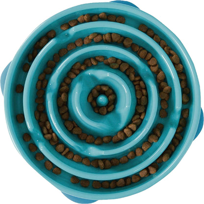 Stainless Steel Slow Feeder Dog Bowl with Puzzle Maze