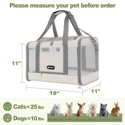 Soft Sided Top Load Pet Carrier for Cats & Small Dogs