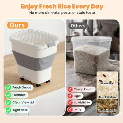 Airtight Pet Food Storage Container with Wheels