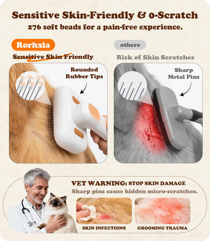Steam Pet Brush for Shedding and Grooming