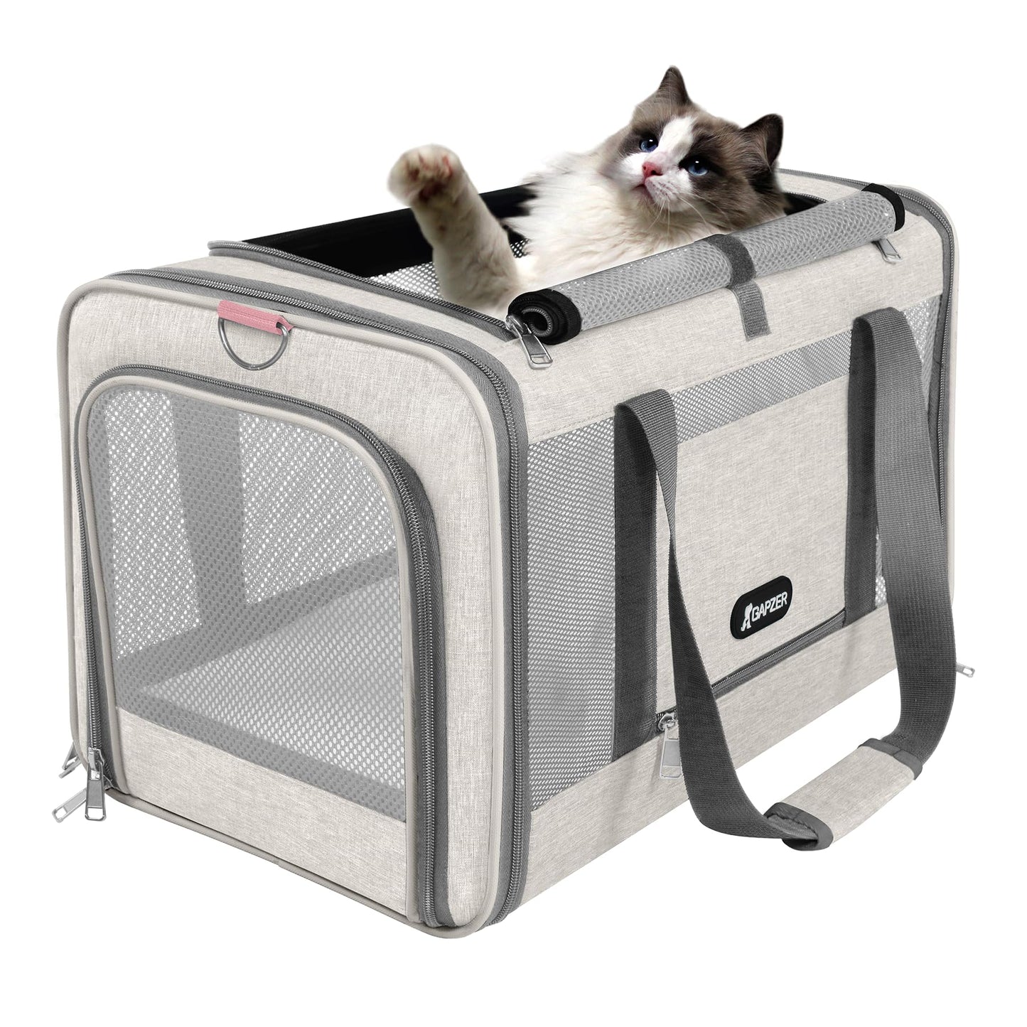 Soft Sided Top Load Pet Carrier for Cats & Small Dogs