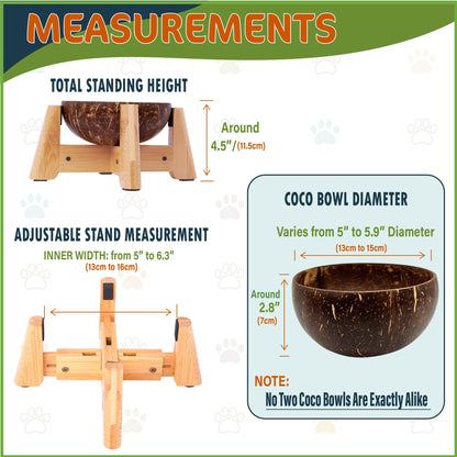 Raised Bamboo Dog Bowl Set for Elevated Feeding