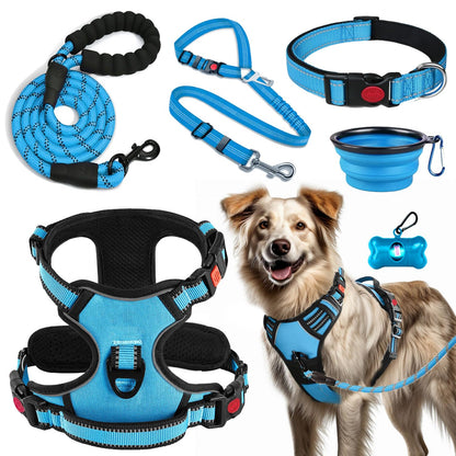 No Pull Dog Harness Set with Leash and Collar