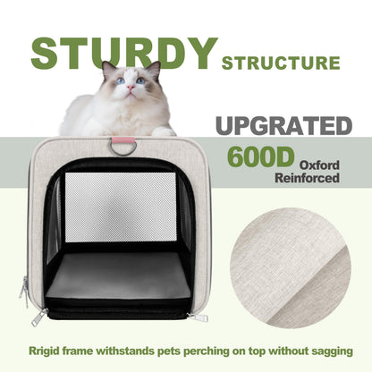Soft Sided Top Load Pet Carrier for Cats & Small Dogs