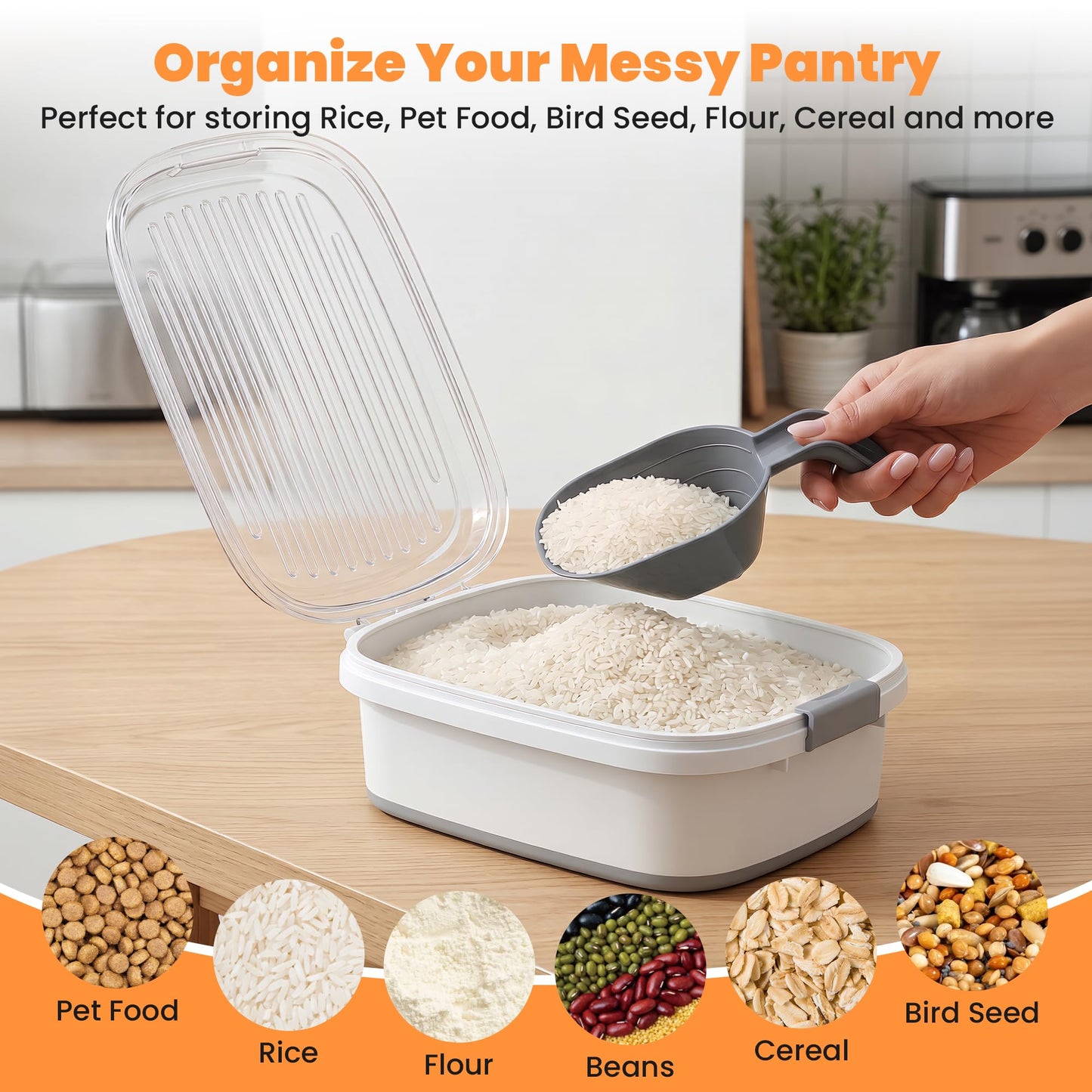 Airtight Pet Food Storage Container with Wheels