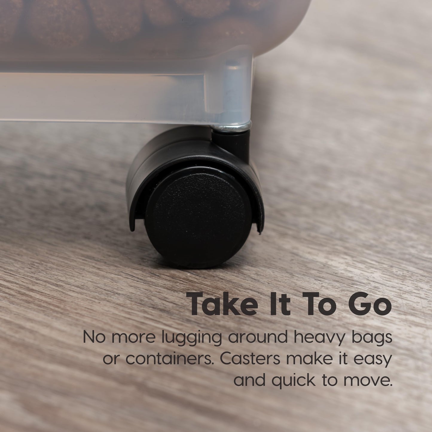 Airtight Pet Food Storage Container with Wheels