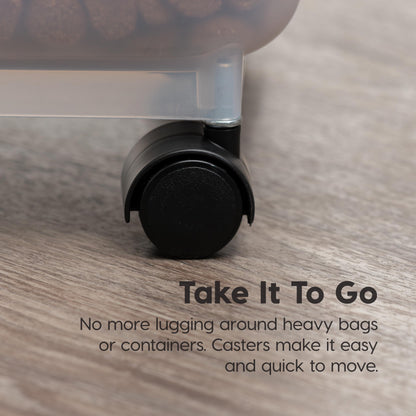 Airtight Pet Food Storage Container with Wheels