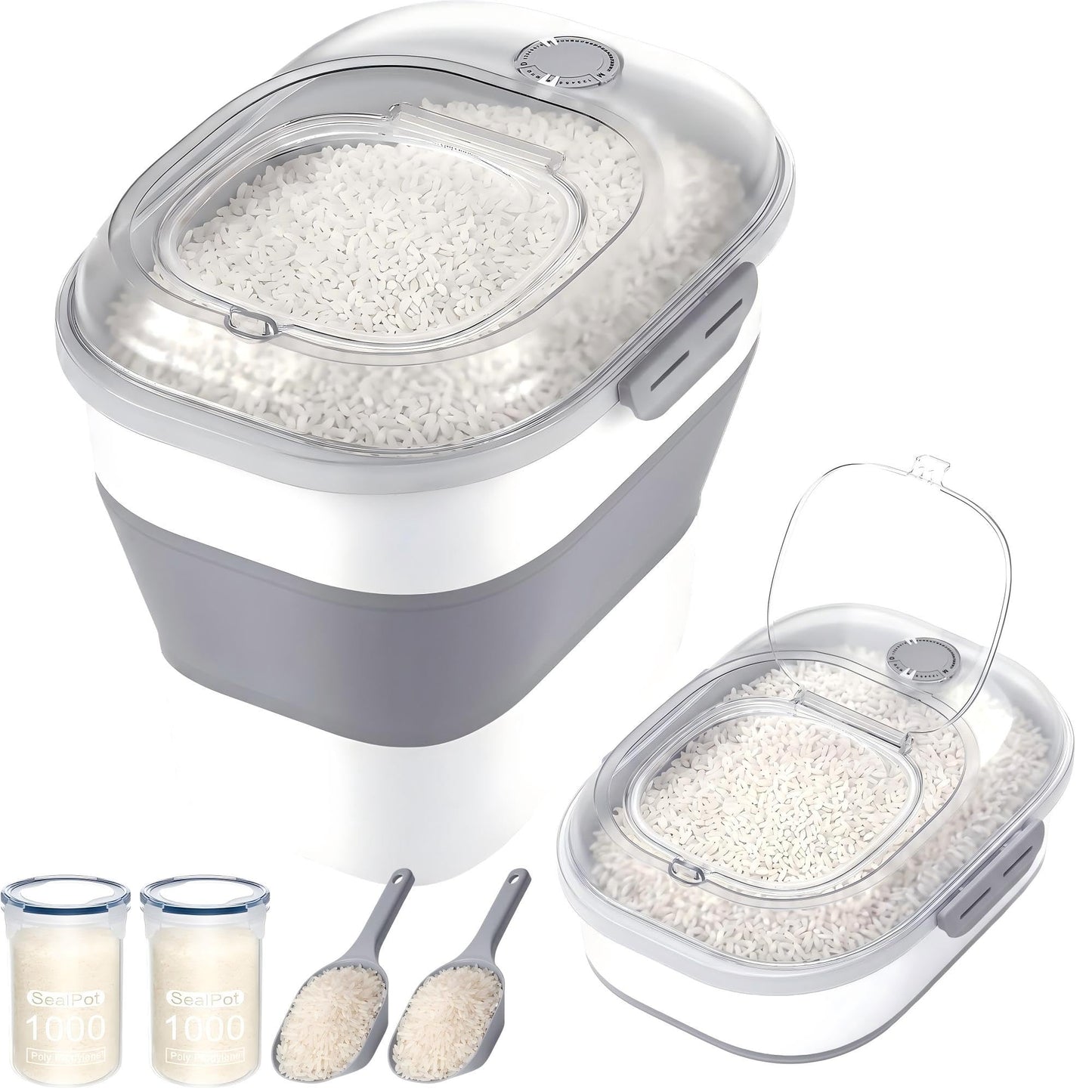 Airtight Pet Food Storage Container with Wheels