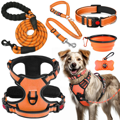 No Pull Dog Harness Set with Leash and Collar