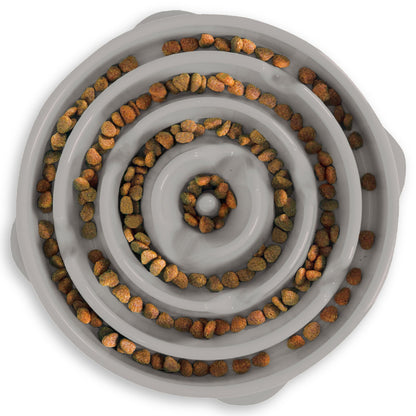 Stainless Steel Slow Feeder Dog Bowl with Puzzle Maze