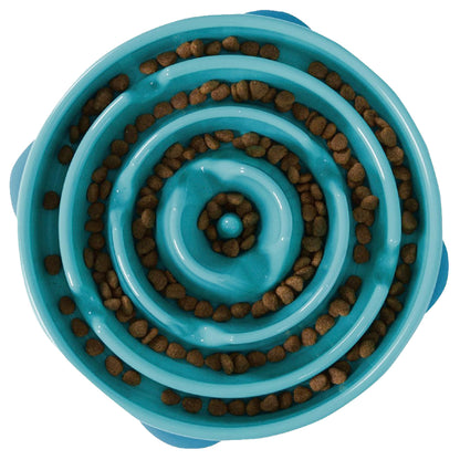 Stainless Steel Slow Feeder Dog Bowl with Puzzle Maze