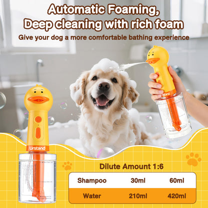 Electric Foaming Pet Bath Soap Dispenser for Grooming