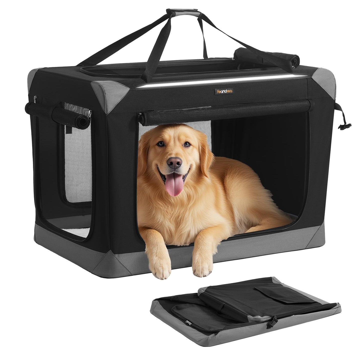 Collapsible Fabric Dog Crate for Travel & Indoor Use