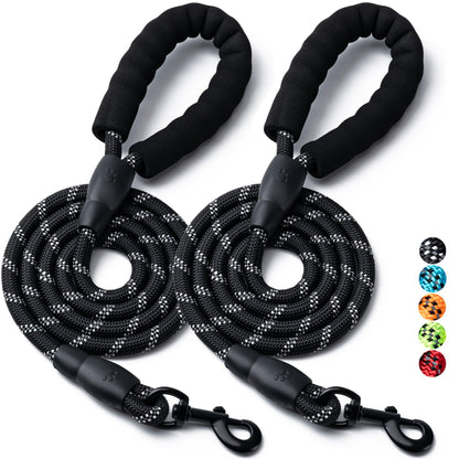 Reflective Rope Dog Leash with Padded Handle