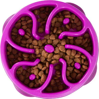 Stainless Steel Slow Feeder Dog Bowl with Puzzle Maze