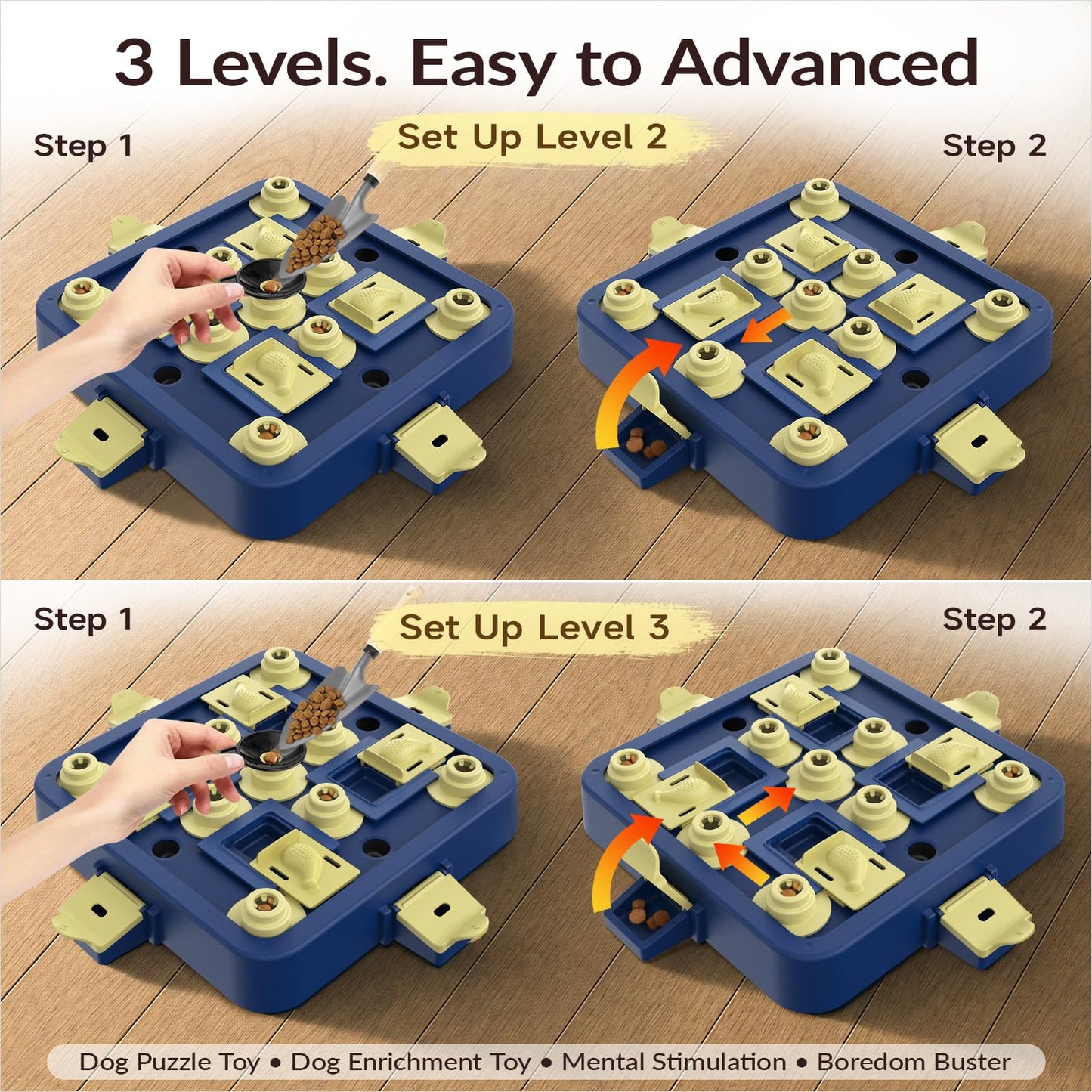 Three Level Dog Chess Puzzle Toy