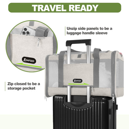 Soft Sided Top Load Pet Carrier for Cats & Small Dogs