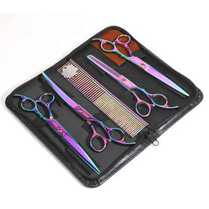 Titanium Dog Grooming Scissors Set