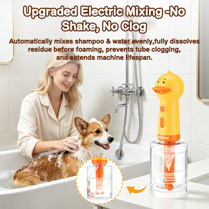 Electric Foaming Pet Bath Soap Dispenser for Grooming