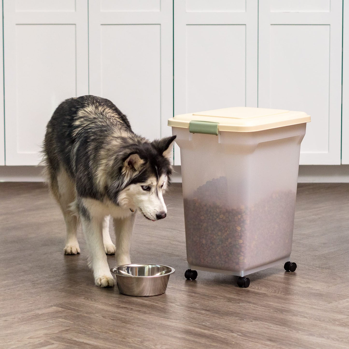 Airtight Pet Food Storage Container with Wheels